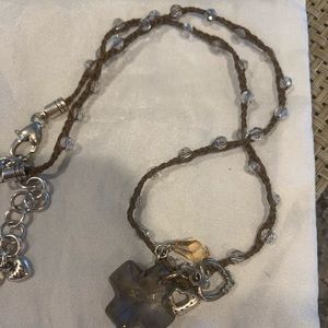 BRIGHTON BEAUTIFUL KARMA CROSS CRYSTAL NECKLACE